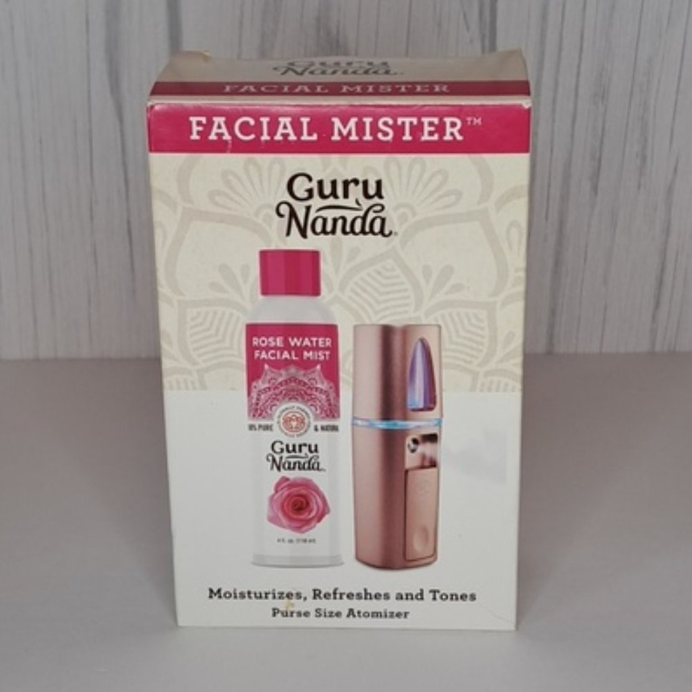 Guru Nanda Facial Mister Rose Water Purse Size Spray Atomizer NEW/Sealed